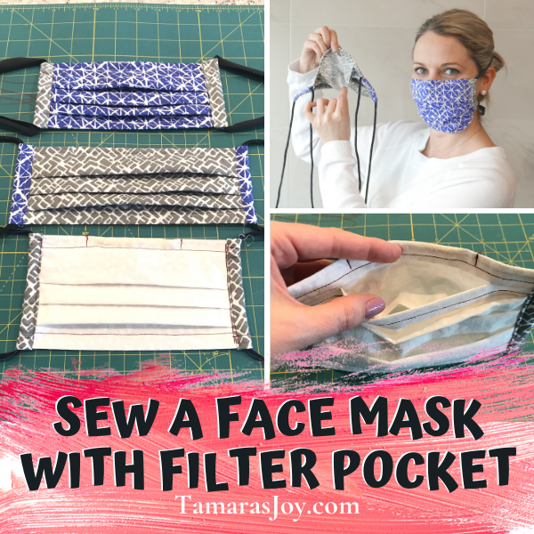 HOW TO SEW A FACE MASK WITH FILTER POCKET.