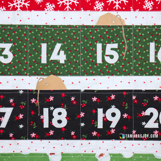 Advent Calendar Number Applique PDF