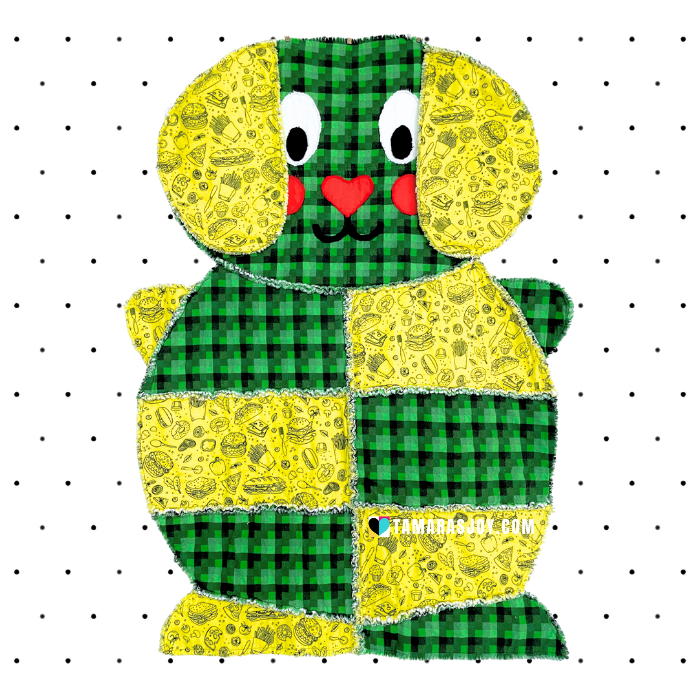 Cat & Dog Animal Rag Quilt (PDF Pattern + Video Tutorial)