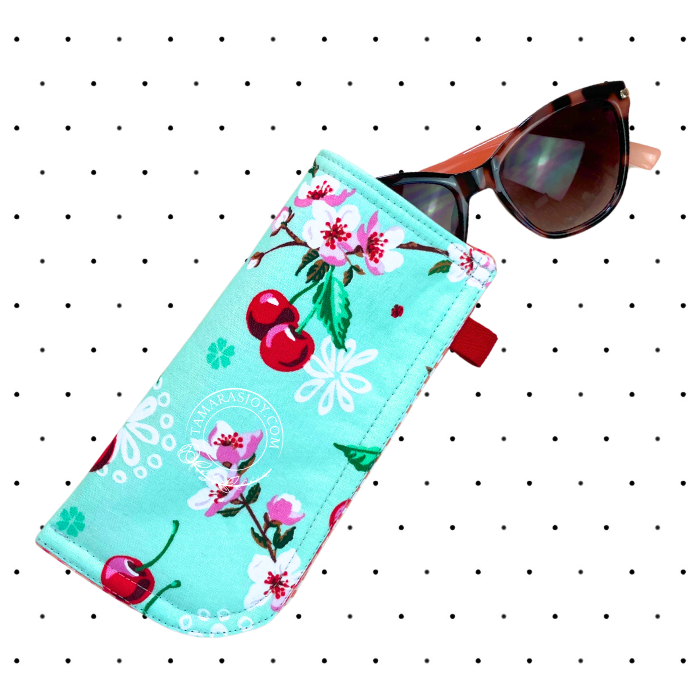 Sunglasses case in teal